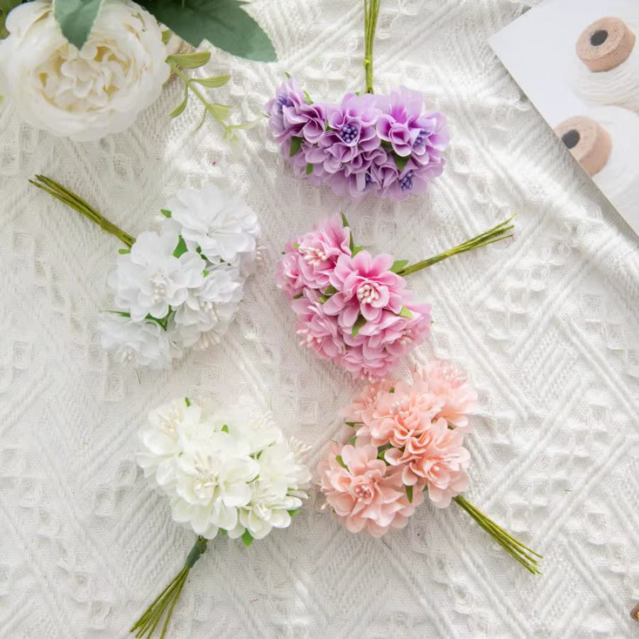 Künstlicher Blumenstrauß mit Staubgefäßen für Hochzeiten, Partys, DIY-Geschenke, Festliche Tischdekoration, Heim- und Raumdekoration, Girlanden, Bunte Pflanzen