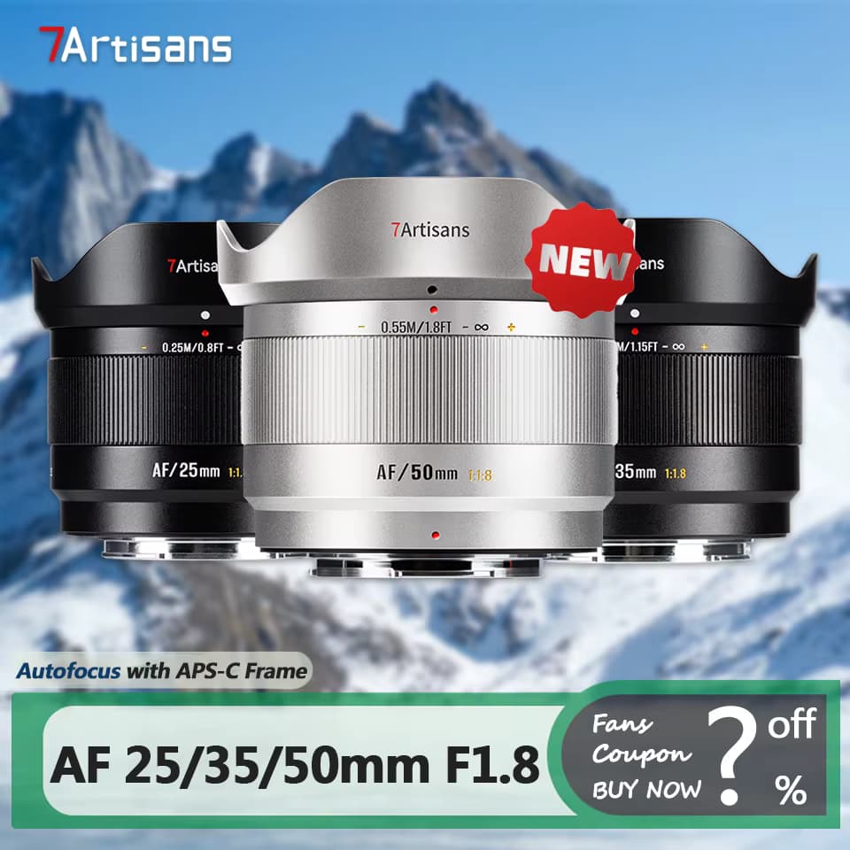 7artisans AF 25/35/50mm F1.8 APS-C Format Große Blendenöffnung Spiegellose Kameraobjektive für Menschenfotografie mit Sony E Fuji X-Mount