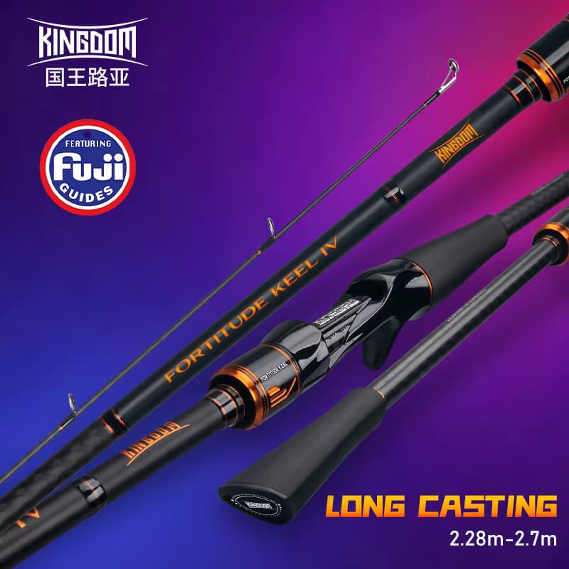 Kingdom FORTITUDE KEEL IV Weitwurf-Angelrute für Küstenangeln 2,28m 2,4m 2,7m ML M MH Power MF Action FUJI Angelrute Bassrute