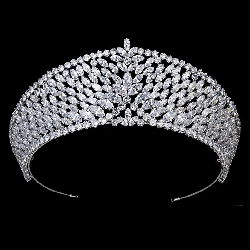 Diademe und Krone Hadiyana Vintage und zarte Hochzeit Haarschmuck bc4649 Haarschmuck Zirkonia Corona Princesa