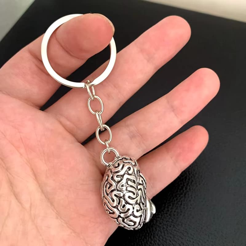 1 stücke Vintage 3d Gehirn Schlüssel bund anatomische Organe Körperteile Schlüssel ring für Arzt Abschluss Geschenk Schmuck Handwerk