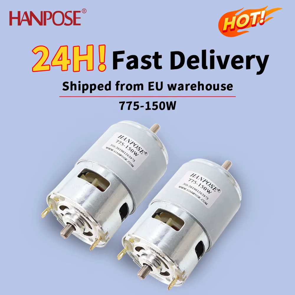HANPOSE Spindelmotor 3000-12000 U/min Motor 775-150W Rasenmähermotor 12000 U/min zwei Kugellager Spazz