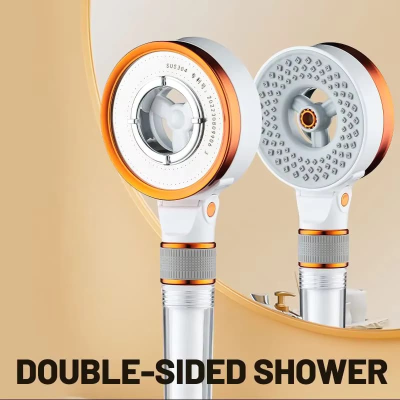 Neue 3 Modi einstellbare doppelseitige Schönheit Regen Dusch kopf Hochdruck Dusch kopf Regenwasser sparendes Bad zubehör