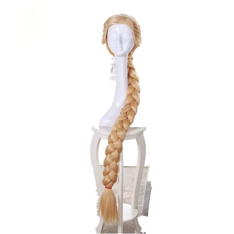 Color Movie Princess Synthetic Pre Braided Ponytail Extra Long Cosplay Wig Blonde None Lace Wigs Low Temperature Synthetic 120cm. Tilbud fra Alibaba US.
