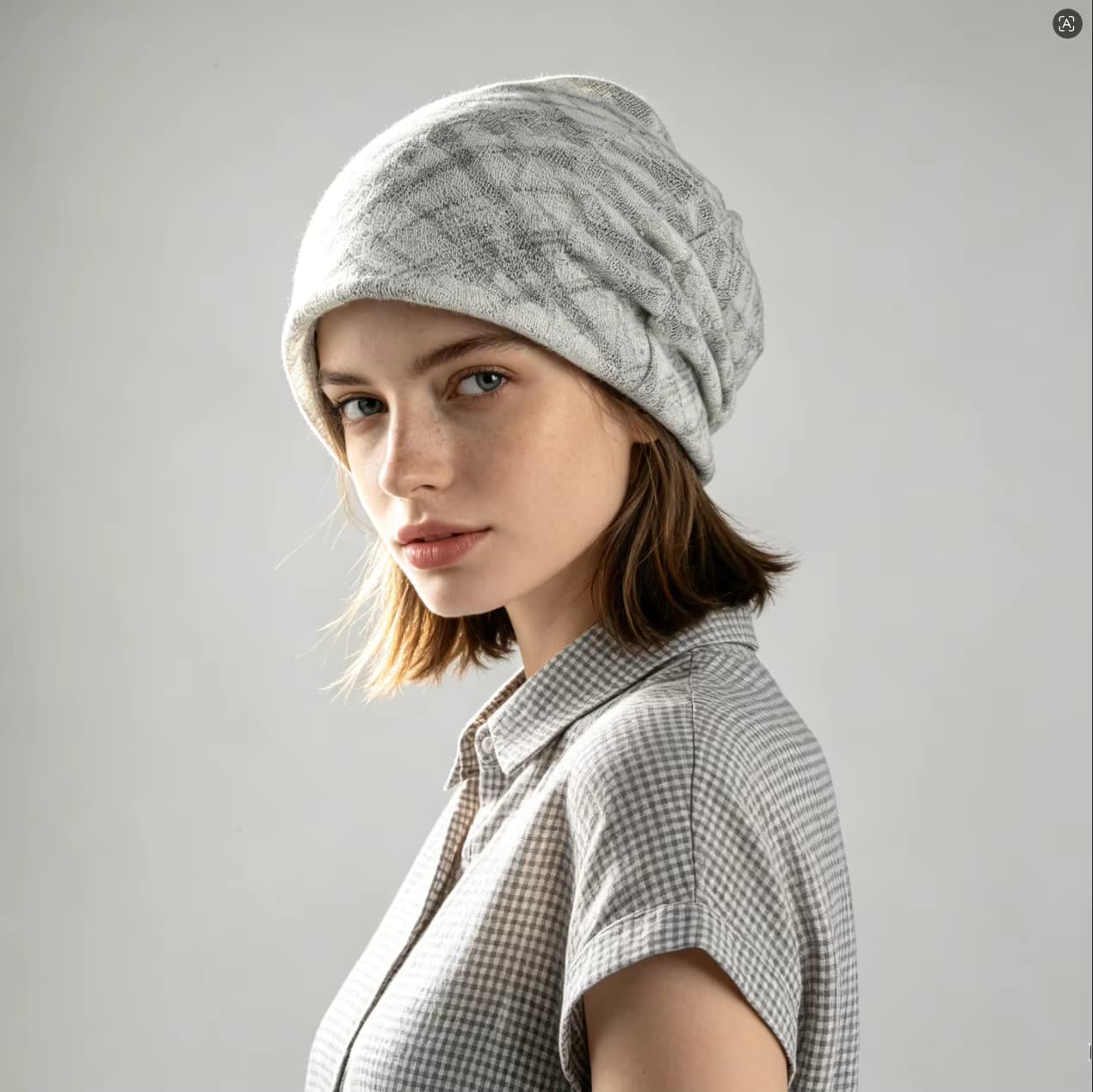Damen Doppellagige Mesh-Mütze mit Karomuster, Distressed-Look und Fransen, Unisex Frühling Sommer Leichte Atmungsaktive Netz-Kappe