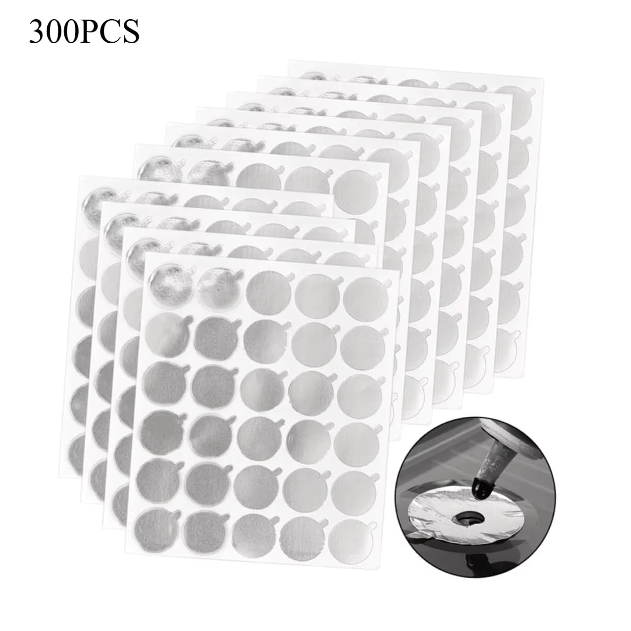 300 Stück Folien-Aufkleber-Pads (10 Blätter) Wimpernverlängerungs-Klebepads, Klebstoff-Halterpads, Wimpern-Aufkleber
