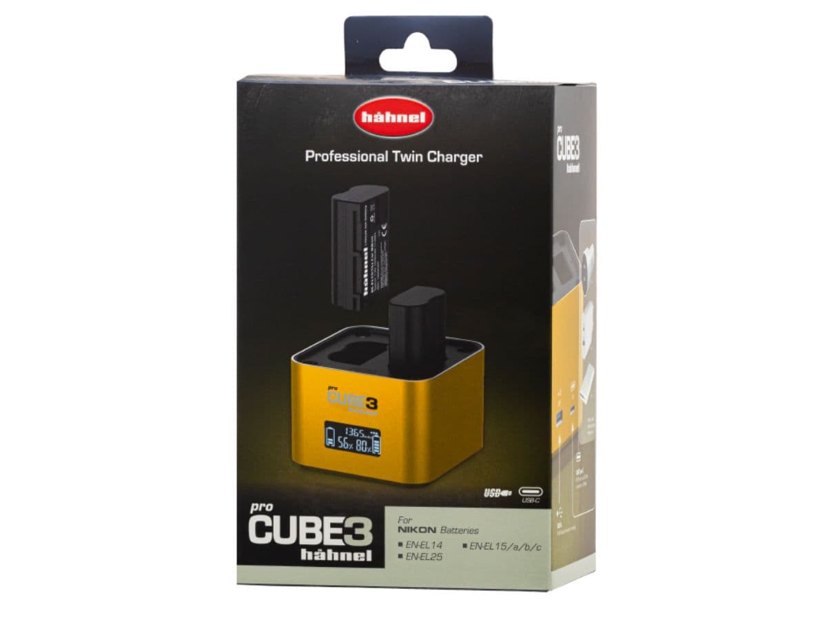 Hähnel Doppelladegerät Pro Cube 3 - Nikon mit LCD-Display retail