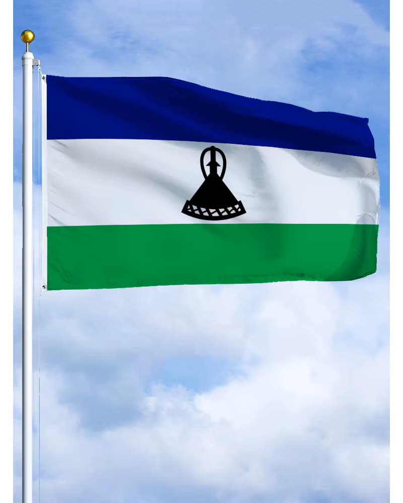 60×90 90x150 120×180CM Lesotho Emblem Flagge Polyester Bedrucktes Banner Wandteppich für Dekor
