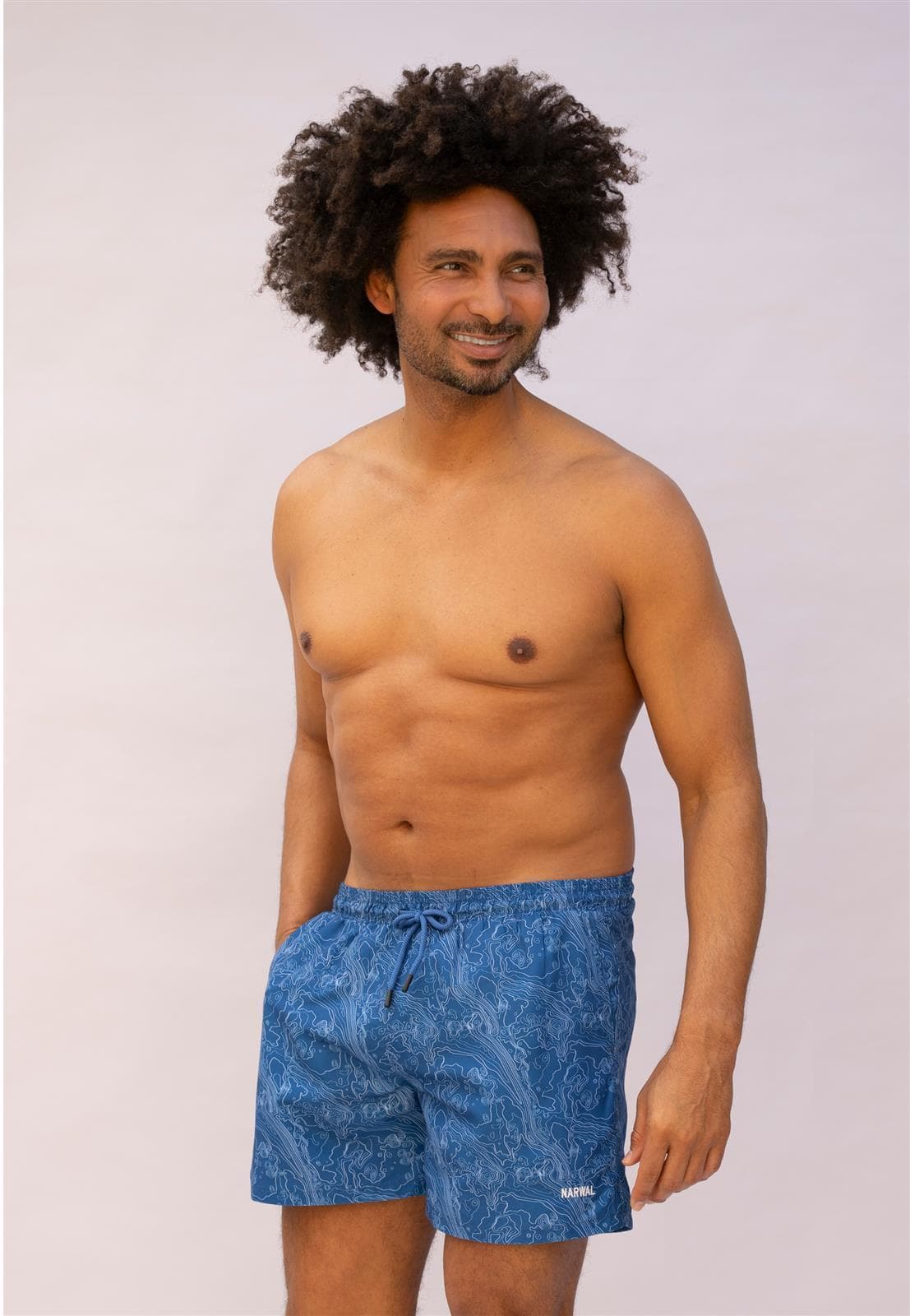 Nachhaltige Badehose mit Print. Angebot von Unipolar DE.