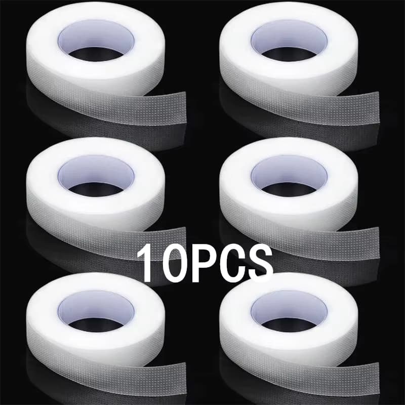 1/5/10 Rollen 9 m x 1,25 cm Wimpernband, transparentes, selbstklebendes, atmungsaktives Mikroporen-Gewebeband für Wimpernverlängerung