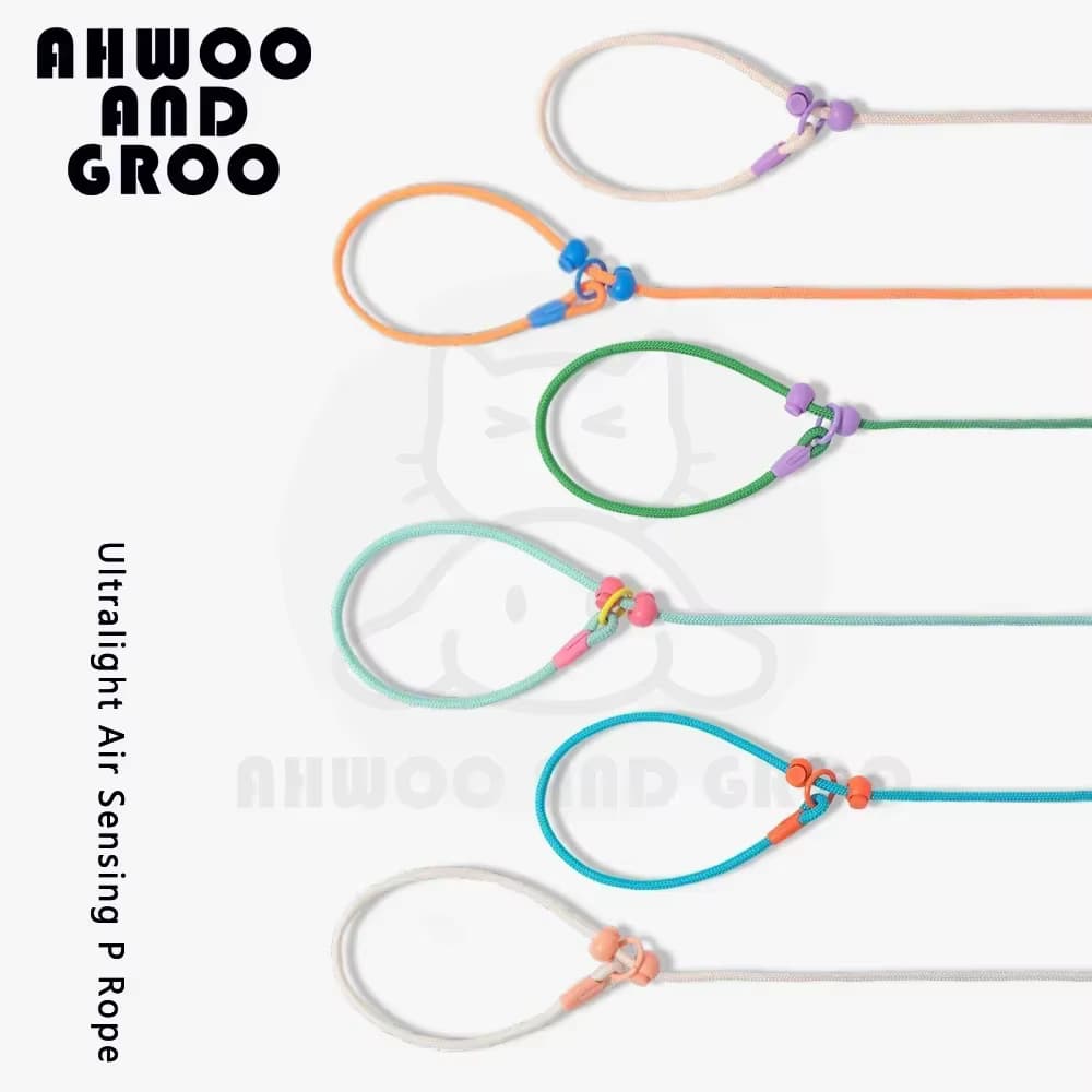 150 cm rundes Trainingseil für Hunde, leichtes Nylon-P-Kettenhalsband, verstellbar für kleine und mittelgroße Hunde, Gehleine, Heimtierbedarf