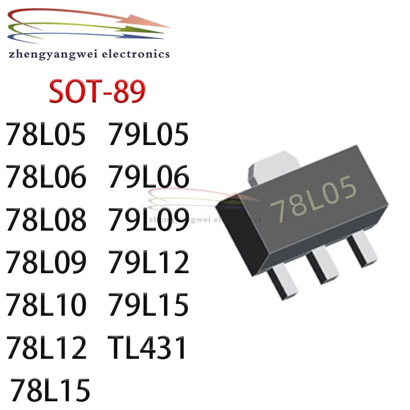 78L05 78L06 78L08 78L09 78L10 78L12 78L15 79L05 79L06 79L09 79L12 79L15 TL431 20PCS SOT89 SMD SOT-89 Triode