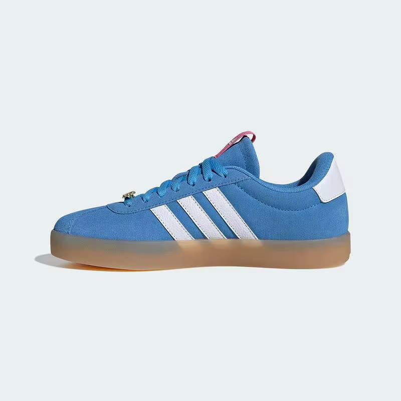 Heiße Adidas Damen 2026 Low-Top Leder-Skate-Sneaker Blau Weiß Gummisohle Modische Straßenschuhe ID9074
