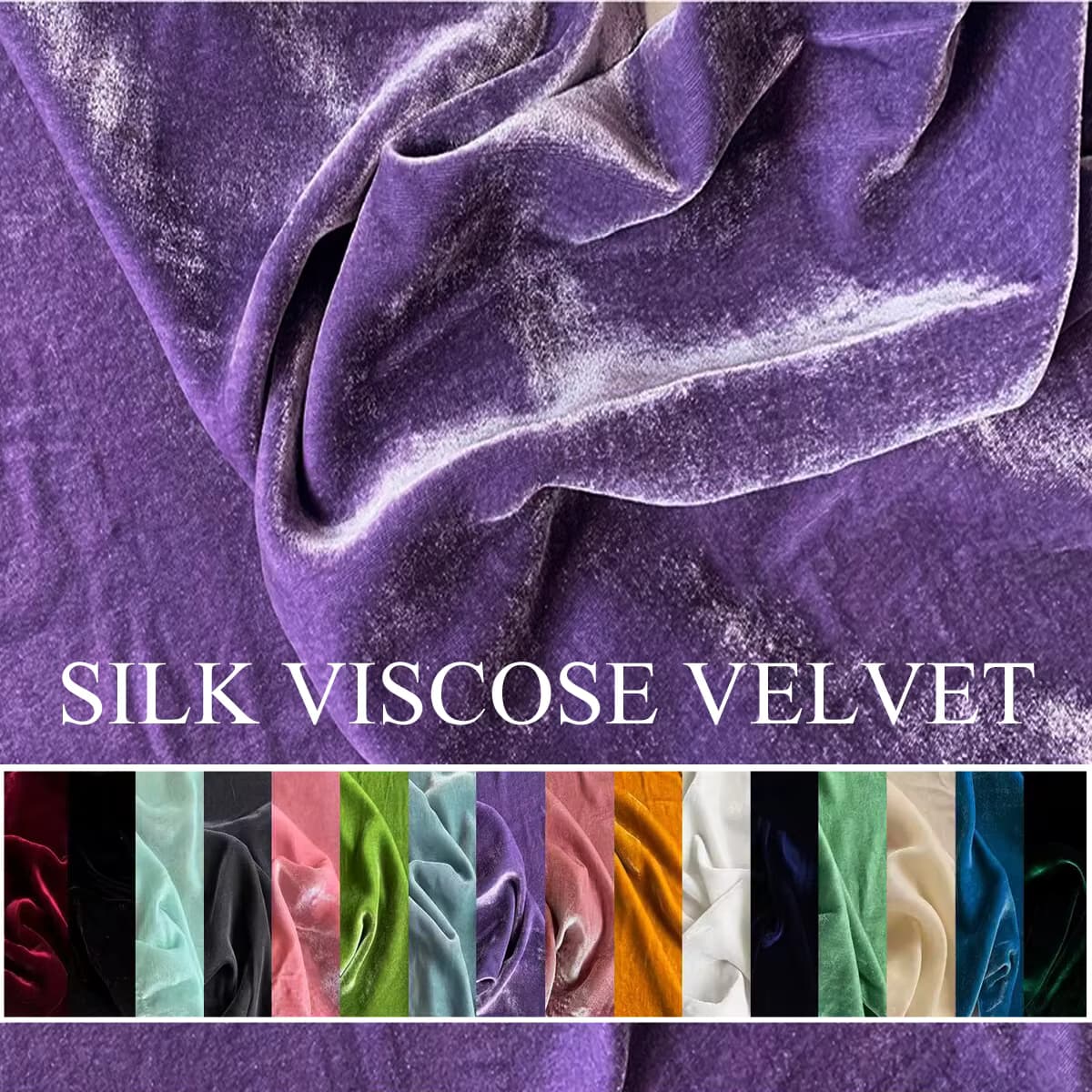 55'' breiter Seidensamtstoff, elegante Abendkleider, Material Velours, Seide, Viskose, gemischt