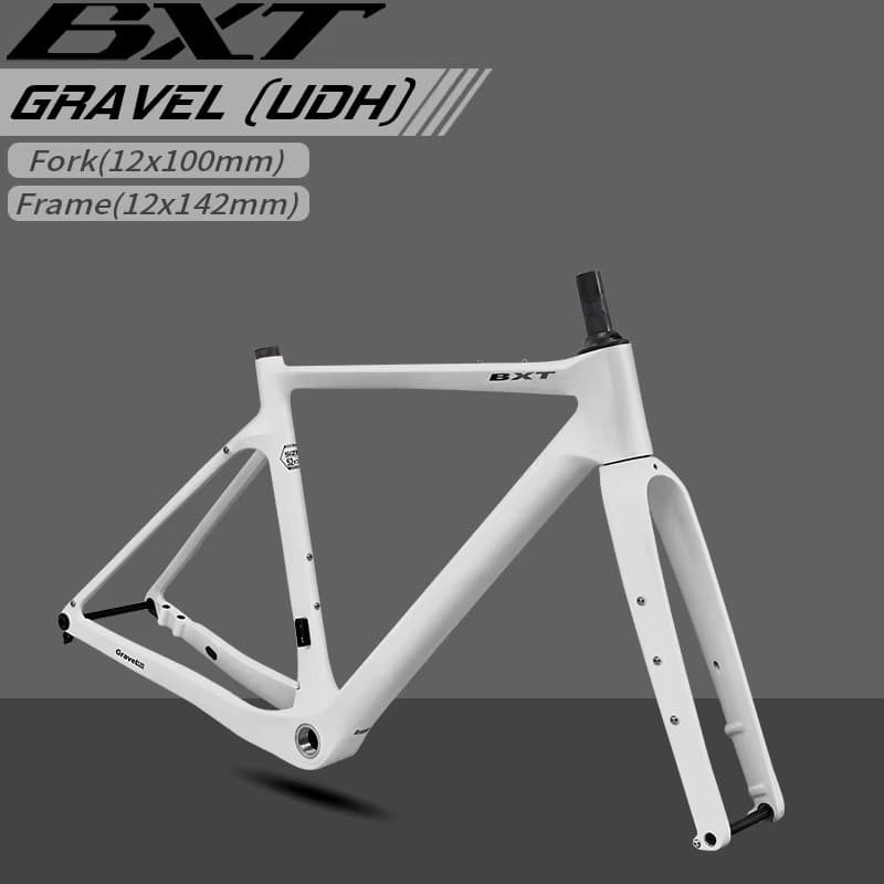 BXT T1000 Carbon Gravel Bike Rahmen mit Steckachse und Scheibenbremse für Alle Straßen und Abenteuer