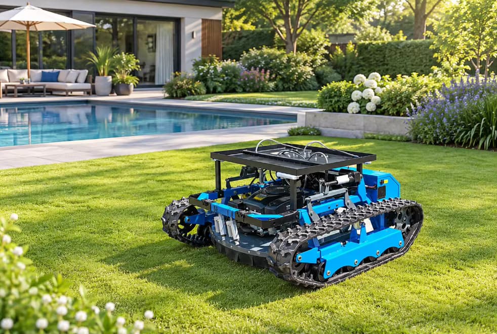 Günstiger Rasenmäher 16 PS Benzinbetrieben Nullwendekreis Garten-Rasenmäher mit Sitzfunktion Anpassungsmöglichkeit