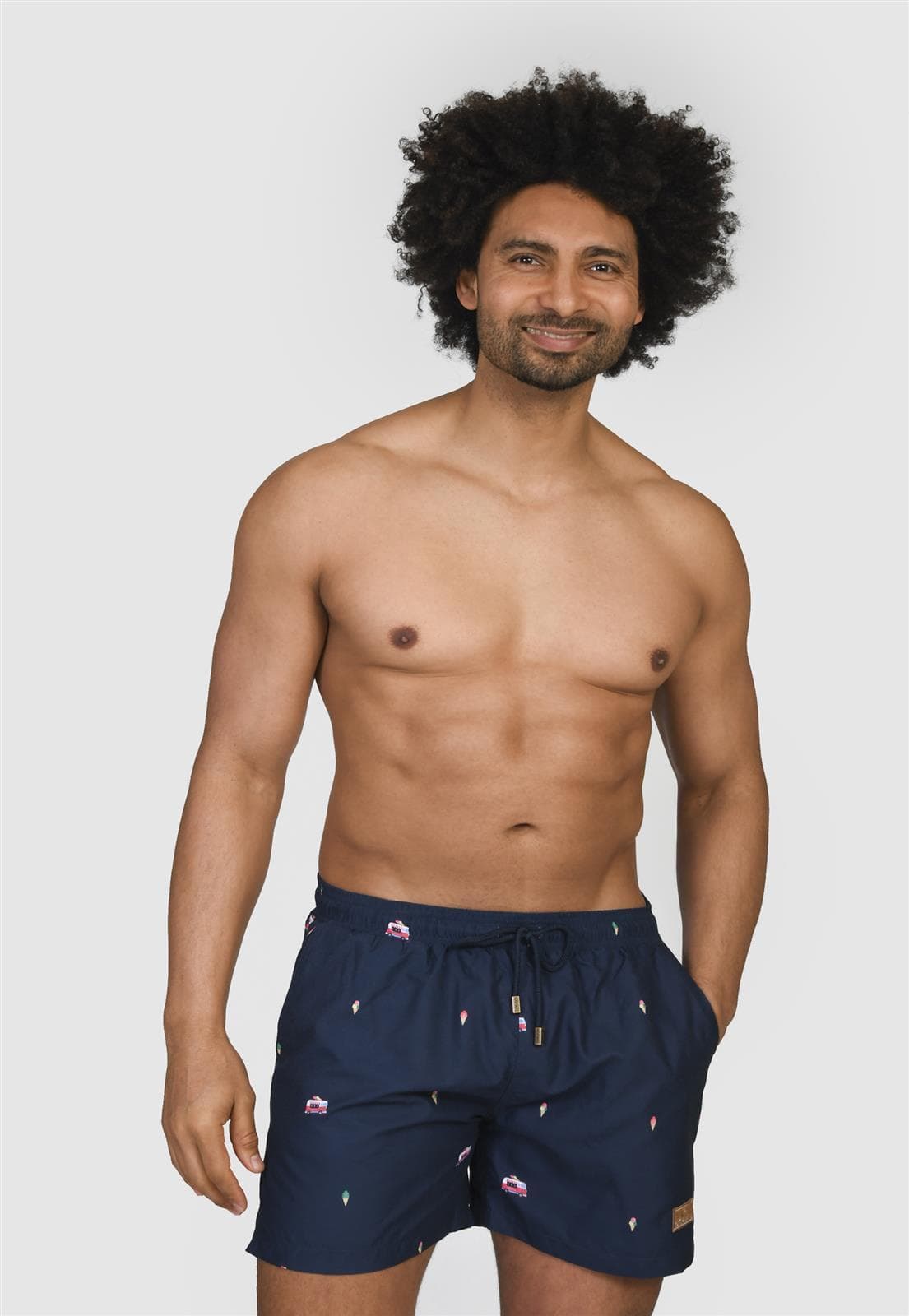 Nachhaltige Badehose mit Print. Angebot von Unipolar DE.