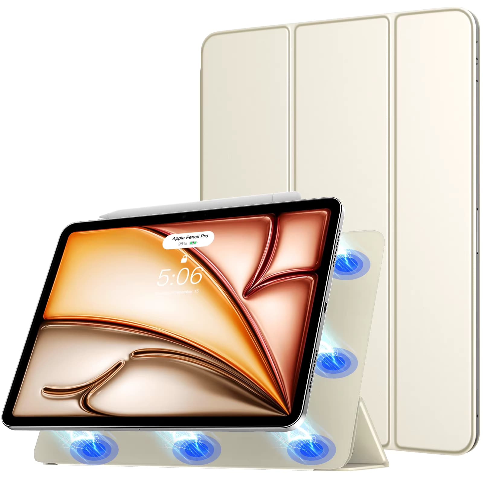 Magnetische Hülle für iPad Air 11 Zoll (M3/M2-2025/2024), iPad Air 5./4. Generation Hülle (2022/2020) 10,9 Zoll Smart Folio