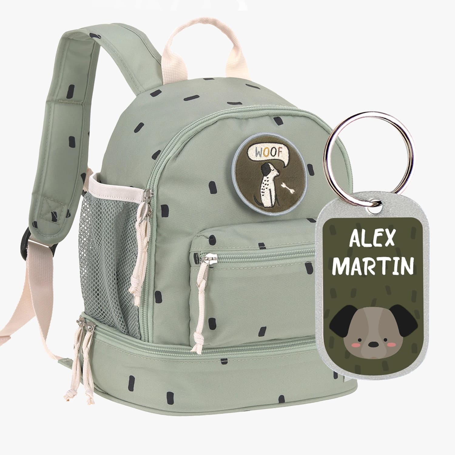 Personalisierbarer Rucksack Happy Prints Light Olive - Lässig