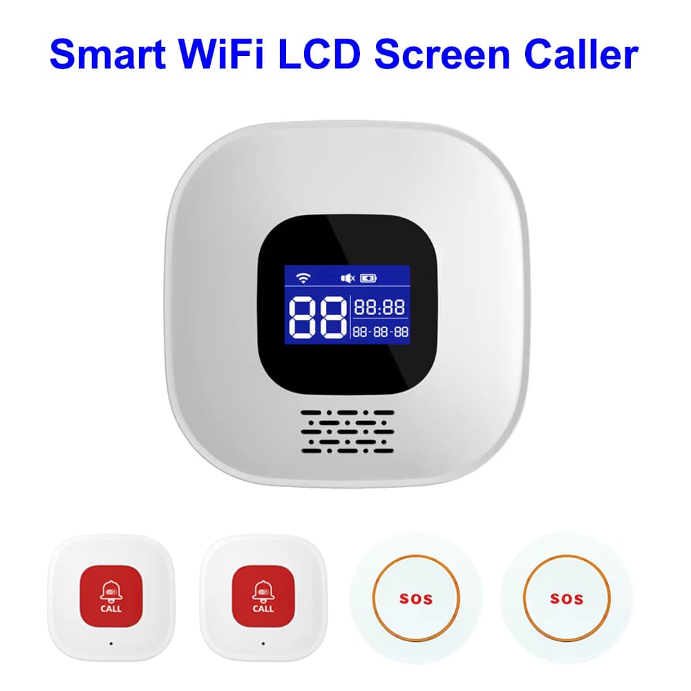 TUYA Wireless WiFi Pager für ältere Betreuer, SOS-Ruftaste, Notfall-SOS-medizinisches Alarmsystem, Senioren, Patienten, ältere Menschen zu Hause