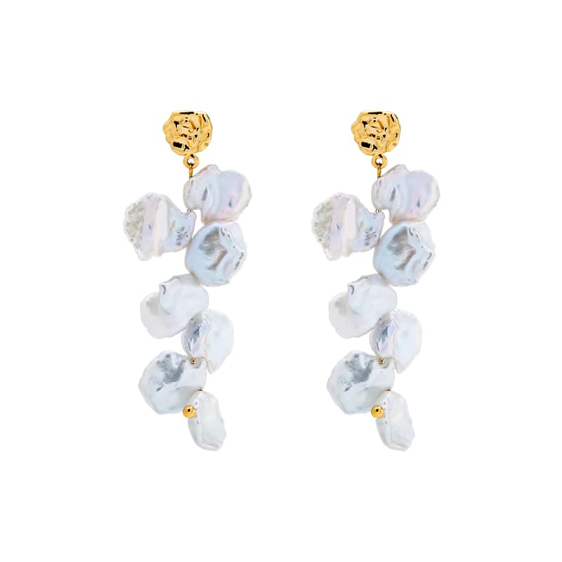 Varole natürliche Perle Tropfen Ohrringe für Frauen Gold Farbe elegante Ohrringe Kolczyki Modeschmuck Drops hipping