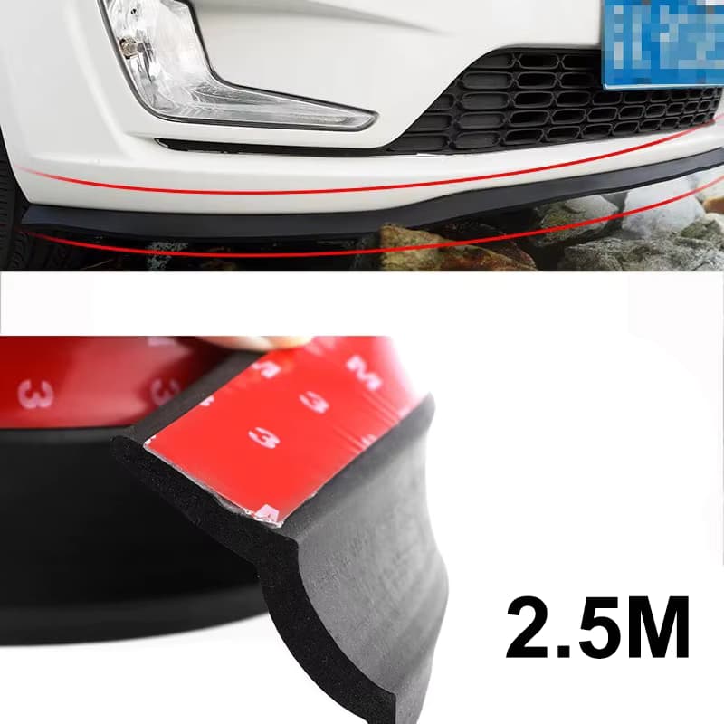 Auto-Frontstoßstangen-Schutzgummistreifen 2,5M 60mm Auto-Lippenschutz Gummi-Außenverkleidung Ersatzteil