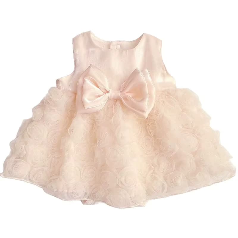Sommerkleidung für Babys von 0 bis 6 Monaten, koreanische süße Schleifenblumen, ärmellose Mesh-Baby-Bodys und Einteiler, Neugeborenenartikel B403