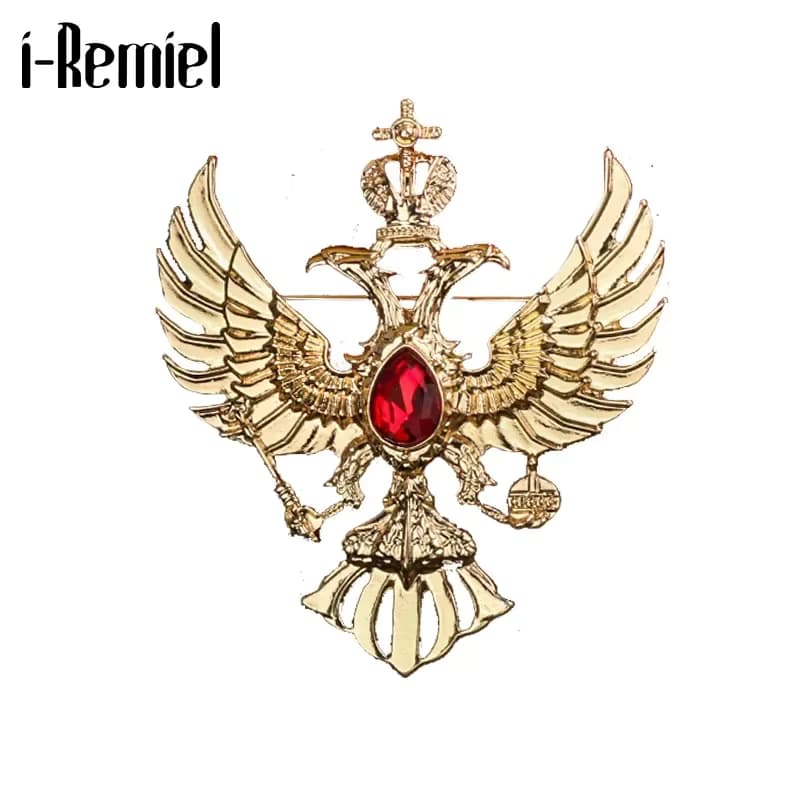 Neue Vintage Kristall Adler Broschen Crown männer Anzug Mantel Abzeichen Corsage Kragen Pin Brosche Schmuck Luxus Kleidung Zubehör