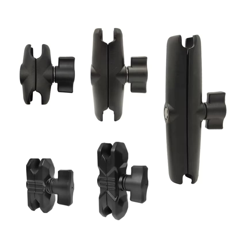 Nstar Doppel-Sockelarm, verstellbarer Kamera-Verlängerungsarm aus Aluminiumlegierung, RAM Mount Arm-Verbinder für 1-Zoll-Kugelhalterungskomponenten