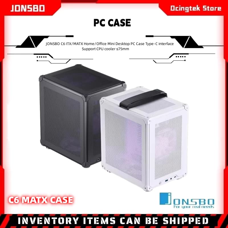 JONSBO C6 ITX/MATX Home/Office Mini Desktop-PC-Gehäuse mit Typ-C-Schnittstelle, unterstützt CPU-Kühler ≤75mm