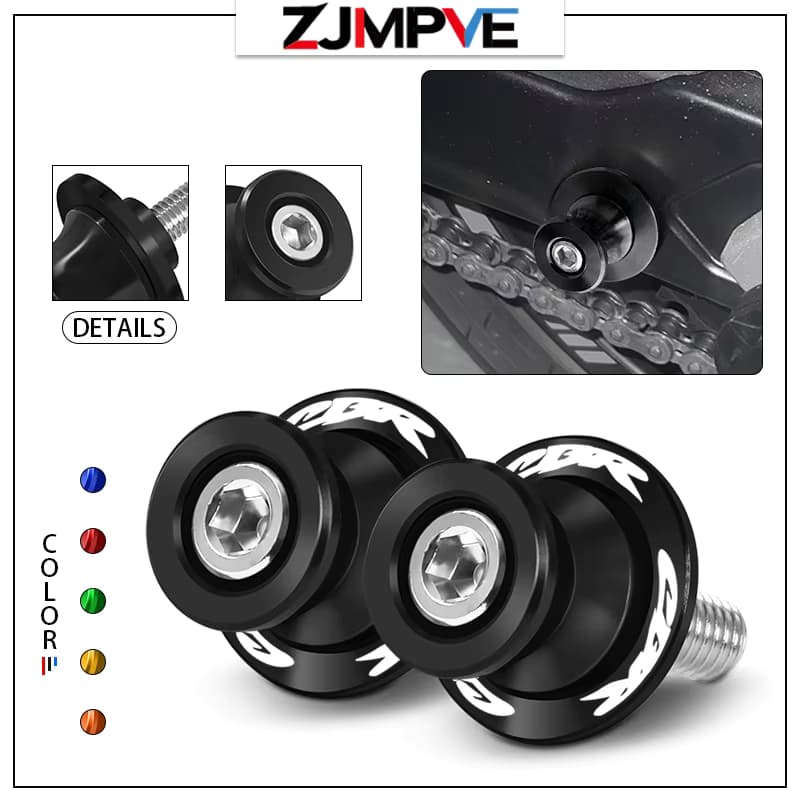 Für CBR650R CBR650F CBR600RR CBR1000RR CBR1100XX 125R 250R 300R 250RR 954RR Motorradzubehör Schwingarm-Spulen Ständerschrauben