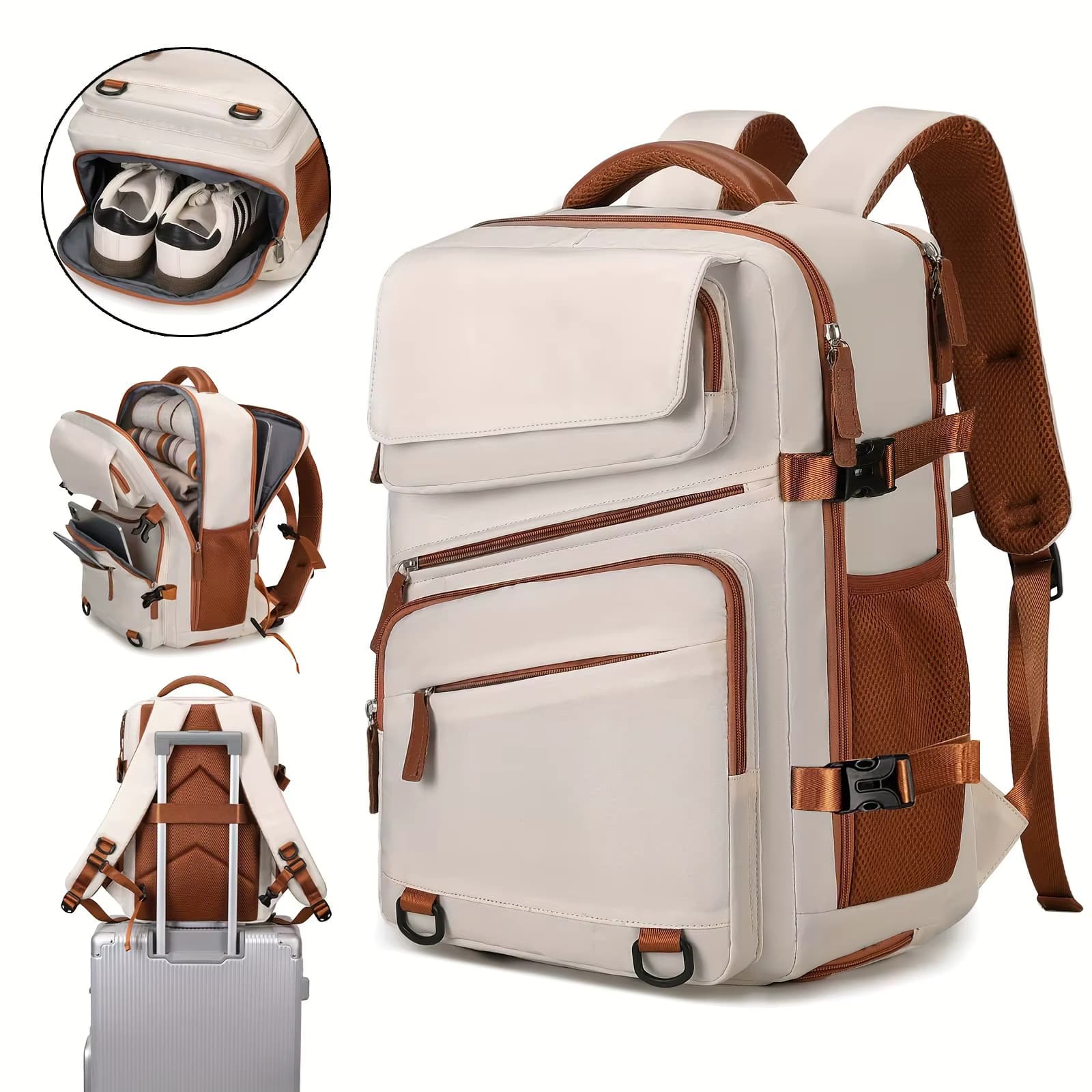 Business-Rucksack für Männer und Frauen, erweiterbarer Rucksack mit großer Kapazität, Computer-Rucksack, Rucksack, Reisetasche