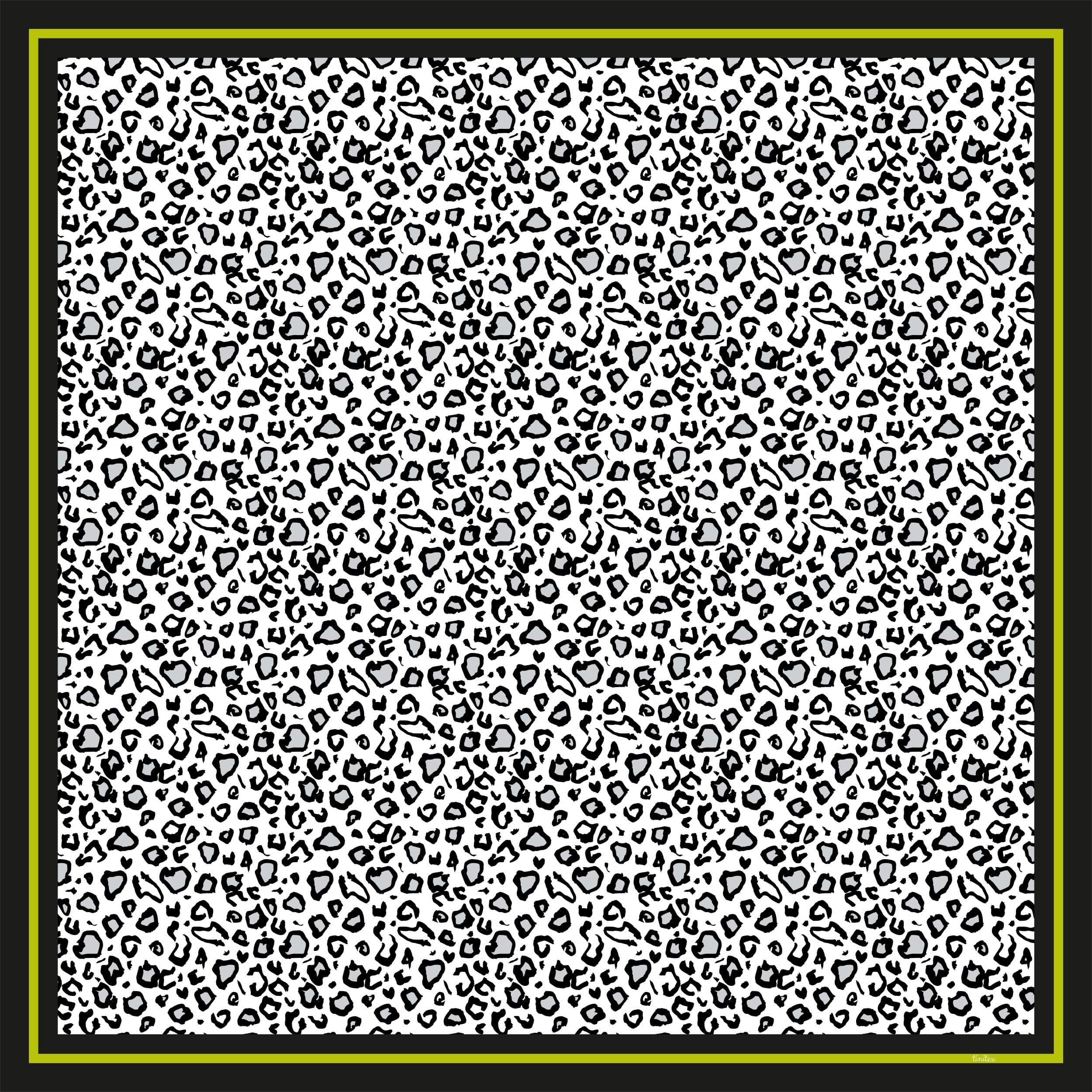 TINITEX Seidentuch Halstuch Leopard grün