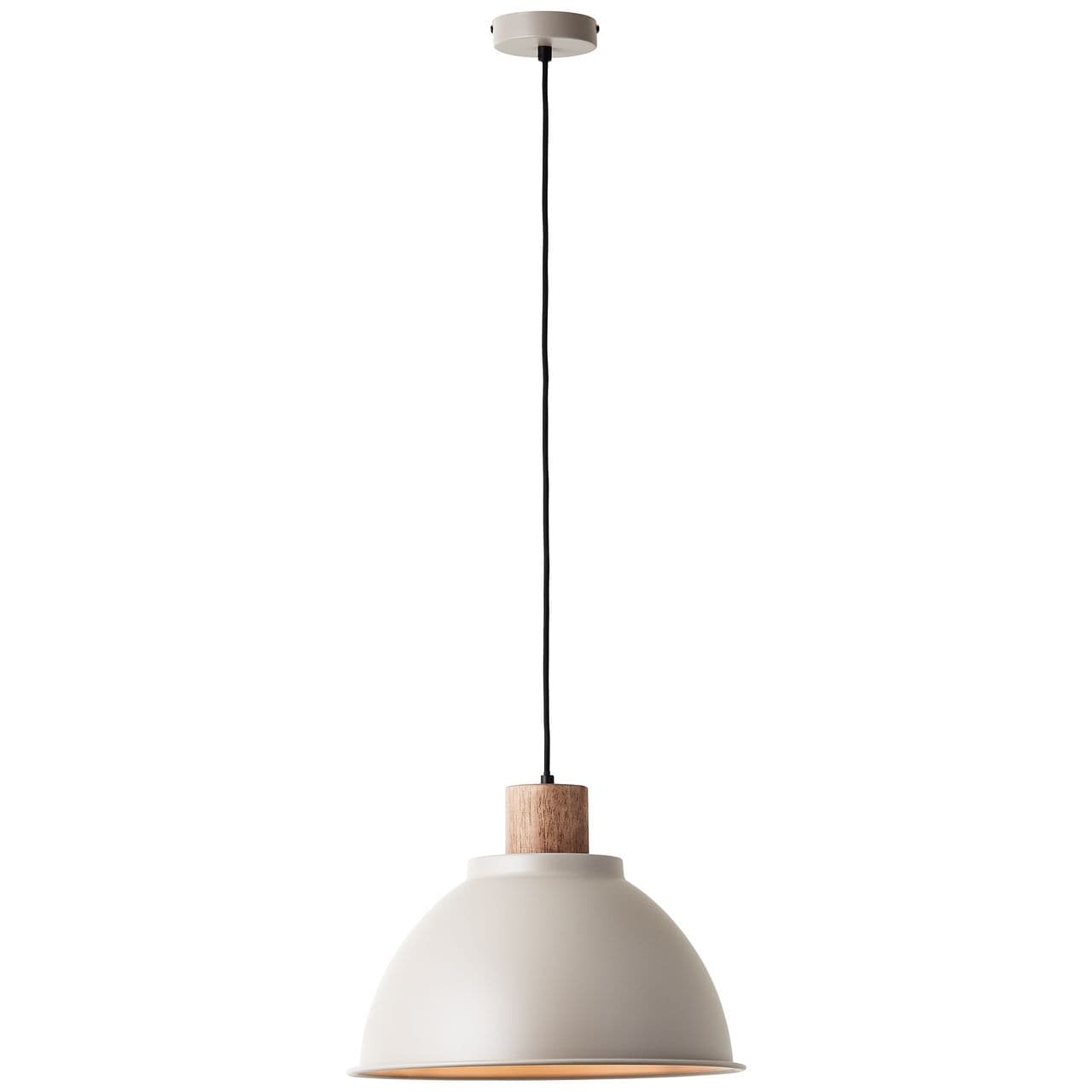 Brilliant Erena Hängelampe, kürzbar, 120 cm Höhe, Ø 38 cm, E27, max. 60 W, taupe