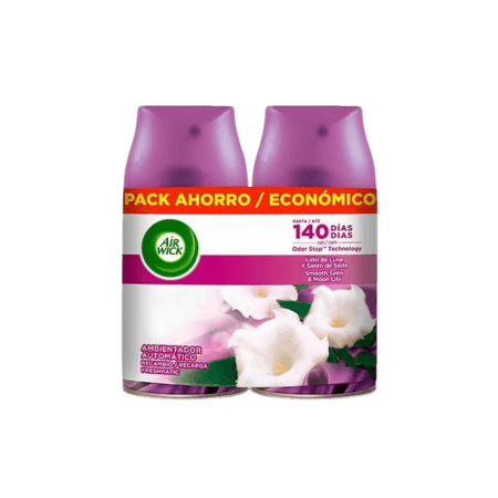 Air Wick Smooth Satin & Moon Lily ilmanraikastin - 2x250ml. Offer from Bazta FI.